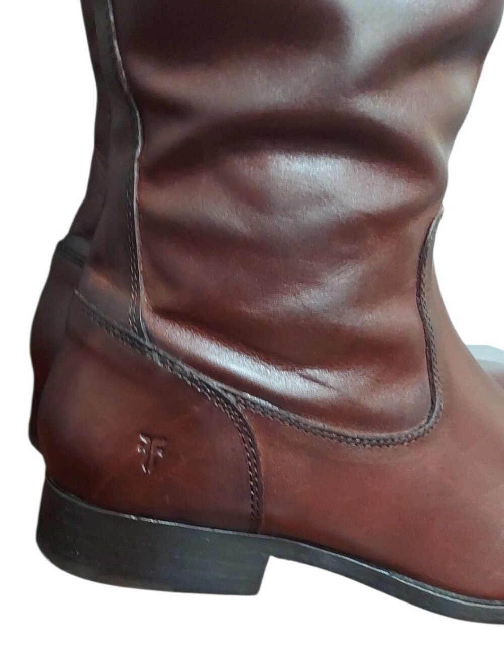 Frye Womens Molly Button Tall Leather Zip Boots Gently Loved Size 9B - Picture 6 of 14
